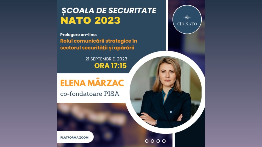 Prima prelegere din cadrul proiectului „Școala de securitate NATO” ediția 2023