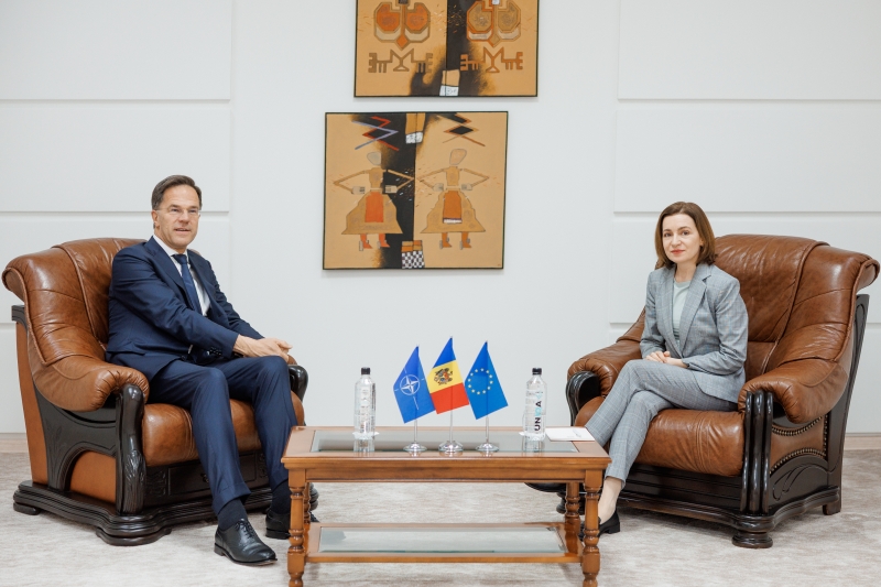 Întrevedere între Secretarul General NATO, Mark Rutte și Președintele R.M, Maia Sandu